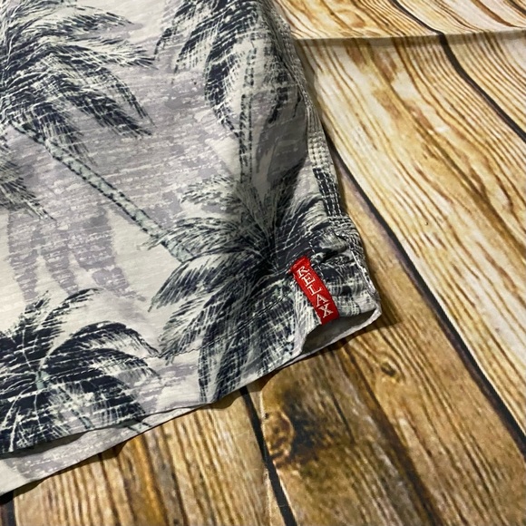 Tommy Bahama Relax Gray Tropical Print Mesh Brief Line Swim Trunks - Picture 2 of 4